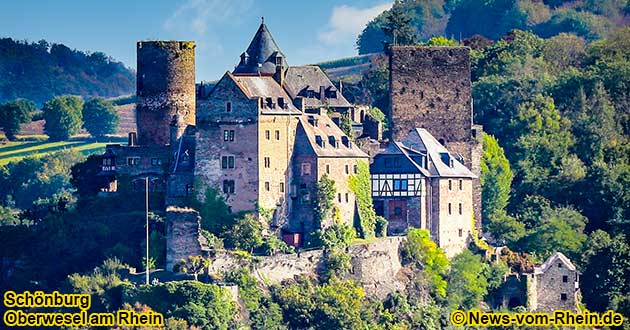 Die Schnburg bei Oberwesel liegt am Rhein-Burgen-Weg